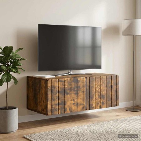 Meuble TV mural 78,5 x 41 x 30 cm Chêne fumé Bois d'ingénierie 620828620828