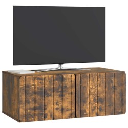 Meuble TV mural 78,5 x 41 x 30 cm Chêne fumé Bois d'ingénierie 620828620828
