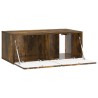Meuble TV mural 78,5 x 41 x 30 cm Chêne fumé Bois d'ingénierie 620828620828