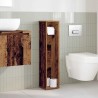 Meuble de salle de bain avec porte-rouleau en bois ancien 20,5 x 20 x 90 cm 620830620830