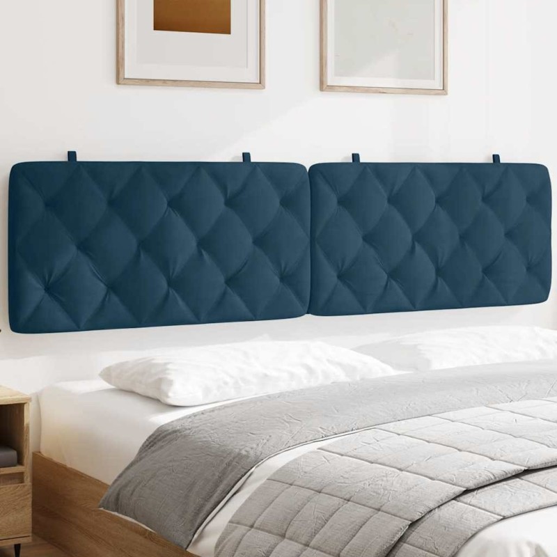 Coussin de tête de lit bleu 200 cm velours 620832620832