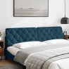 Coussin de tête de lit bleu 200 cm velours 620832620832