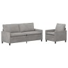 Ensemble de Canapés 2 pcs Gris clair Velours 620833620833