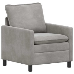 Ensemble de Canapés 2 pcs Gris clair Velours 620833620833