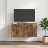 Meuble TV mural Chêne fumé 59,5 x 31 x 30 cm Bois d'ingénierie 620838620838