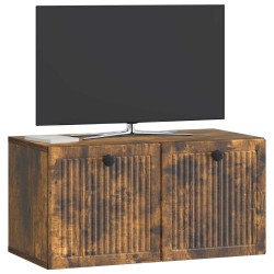 Meuble TV mural Chêne fumé 59,5 x 31 x 30 cm Bois d'ingénierie 620838620838