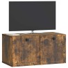Meuble TV mural Chêne fumé 59,5 x 31 x 30 cm Bois d'ingénierie 620838620838