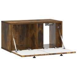 Meuble TV mural Chêne fumé 59,5 x 31 x 30 cm Bois d'ingénierie 620838620838