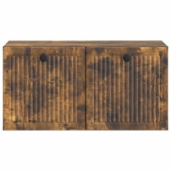Meuble TV mural Chêne fumé 59,5 x 31 x 30 cm Bois d'ingénierie 620838620838
