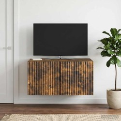 Meuble TV mural Chêne fumé 59,5 x 41 x 30 cm Bois d'ingénierie 620839620839