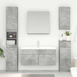 Armoire d'évier avec stockage Gris béton Bois d'ingénierie 620840620840