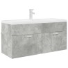Armoire d'évier avec stockage Gris béton Bois d'ingénierie 620840620840