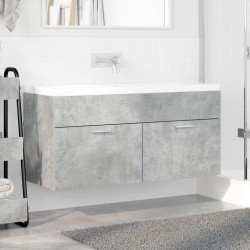 Armoire d'évier avec stockage Gris béton Bois d'ingénierie 620840620840