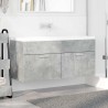 Armoire d'évier avec stockage Gris béton Bois d'ingénierie 620840620840