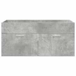 Armoire d'évier avec stockage Gris béton Bois d'ingénierie 620840620840