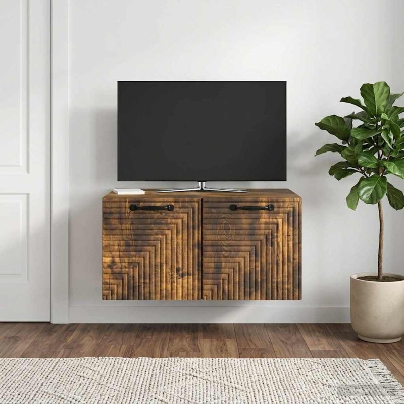 Meuble TV mural Chêne fumé 59,5 x 41 x 30 cm Bois d'ingénierie 620841620841