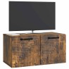 Meuble TV mural Chêne fumé 59,5 x 31 x 30 cm Bois d'ingénierie 620842620842