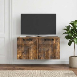 Meuble TV mural Chêne fumé 59,5 x 31 x 30 cm Bois d'ingénierie 620842620842