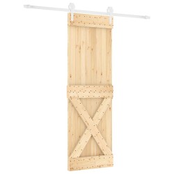 Porte coulissante Naturel et Blanc 80 x 210 cm 620845620845