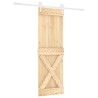 Porte coulissante Naturel et Blanc 80 x 210 cm 620845620845