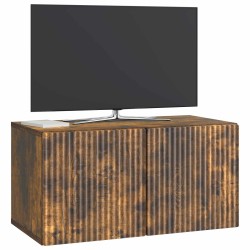 Meuble TV mural Chêne fumé 59,5 x 31 x 30 cm Bois d'ingénierie 620848620848