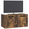 Meuble TV mural Chêne fumé 59,5 x 31 x 30 cm Bois d'ingénierie 620851620851
