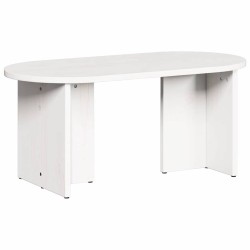 Table basse Blanc 80 x 39,5 x 35 cm Bois de pin massif 620852620852