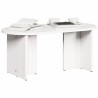 Table basse Blanc 80 x 39,5 x 35 cm Bois de pin massif 620852620852
