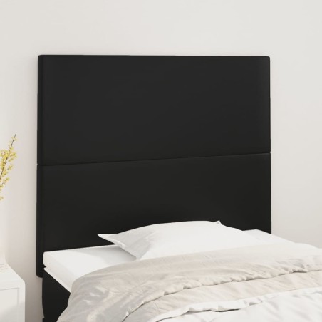 Tête de lit Noir 100x5x118/128 cm Similicuir 620853620853
