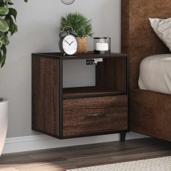 Table de chevet murale chêne marron 40x31x39,5 cm 620855620855