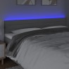 Tête de lit à LED Gris clair 200x5x78/88 cm Tissu 620856620856