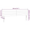 Tête de lit à LED Gris clair 200x5x78/88 cm Tissu 620856620856