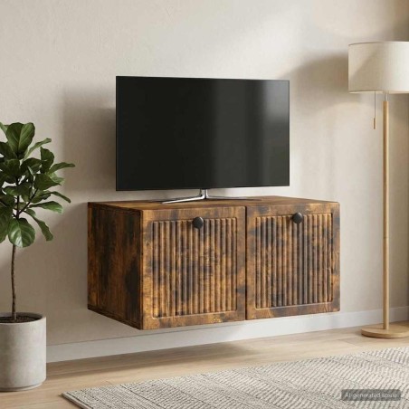 Meuble TV mural Chêne fumé 59,5 x 41 x 30 cm Bois d'ingénierie 620858620858