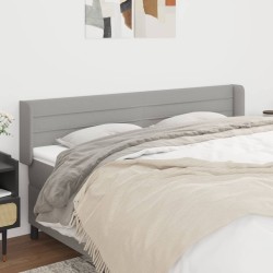 Tête de lit avec oreilles Gris clair 203x16x78/88 cm Tissu 620861620861
