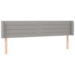 Tête de lit avec oreilles Gris clair 203x16x78/88 cm Tissu 620861620861