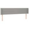 Tête de lit avec oreilles Gris clair 203x16x78/88 cm Tissu 620861620861