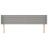 Tête de lit avec oreilles Gris clair 203x16x78/88 cm Tissu 620861620861