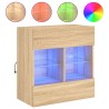 Meuble TV mural avec lumières LED chêne sonoma 58,5x30x60,5 cm 620863620863