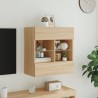 Meuble TV mural avec lumières LED chêne sonoma 58,5x30x60,5 cm 620863620863