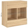 Meuble TV mural avec lumières LED chêne sonoma 58,5x30x60,5 cm 620863620863