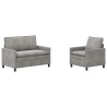 Ensemble de Canapés 2 pcs Gris clair Velours 620864620864