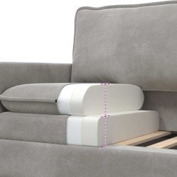 Ensemble de Canapés 2 pcs Gris clair Velours 620864620864