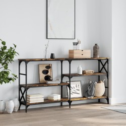 Table console chêne fumé 150x29x76,5 cm bois d'ingénierie 620873620873