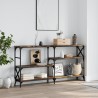Table console chêne fumé 150x29x76,5 cm bois d'ingénierie 620873620873