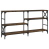 Table console chêne fumé 150x29x76,5 cm bois d'ingénierie 620873620873