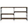 Table console chêne fumé 150x29x76,5 cm bois d'ingénierie 620873620873