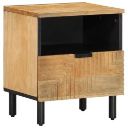 Table de chevet marron 40x33x46 cm bois de manguier solide 620875620875