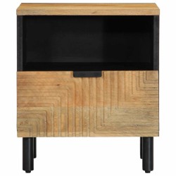 Table de chevet marron 40x33x46 cm bois de manguier solide 620875620875