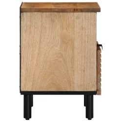 Table de chevet marron 40x33x46 cm bois de manguier solide 620875620875
