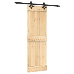 Porte coulissante Naturel et noir 70 x 210 cm 620876620876